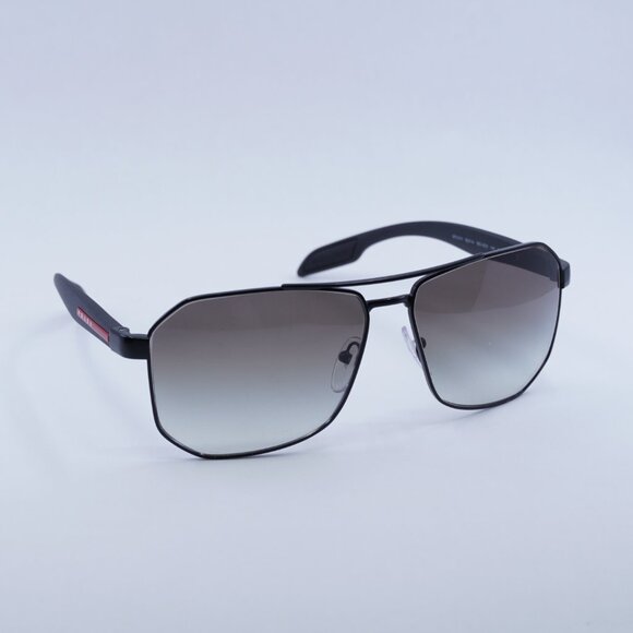 Prada Sport PS51VS 1BO5O0 Sunglasses Matte Black Square Frame, Grey Lenses - Picture 3 of 8
